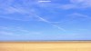 A huge blue sky, expansive sands and a distant tide just south of St Anne's on the Lancashire coast.